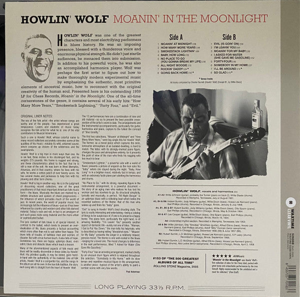 Howlin' Wolf : Moanin' In The Moonlight (LP, Album, Ltd, RE, Cry)