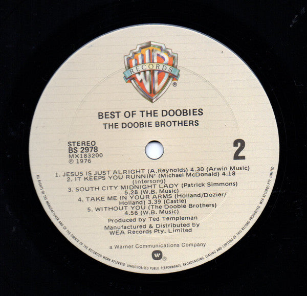 The Doobie Brothers : Best Of The Doobies (LP, Comp)