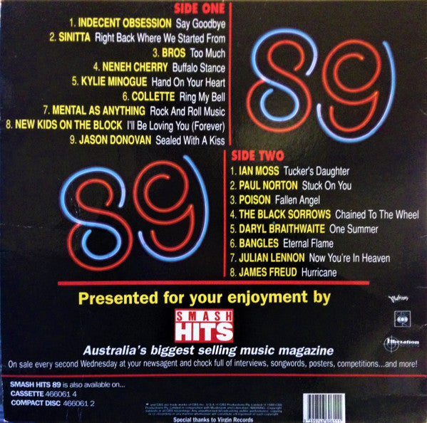 Various : Smash Hits 89 (LP, Comp)