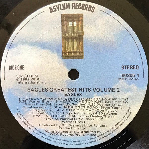 Eagles : Eagles Greatest Hits Volume 2 (LP, Comp, Clo)