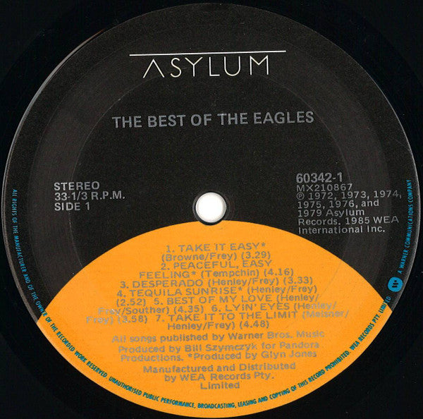Eagles : The Best Of Eagles (LP, Comp)