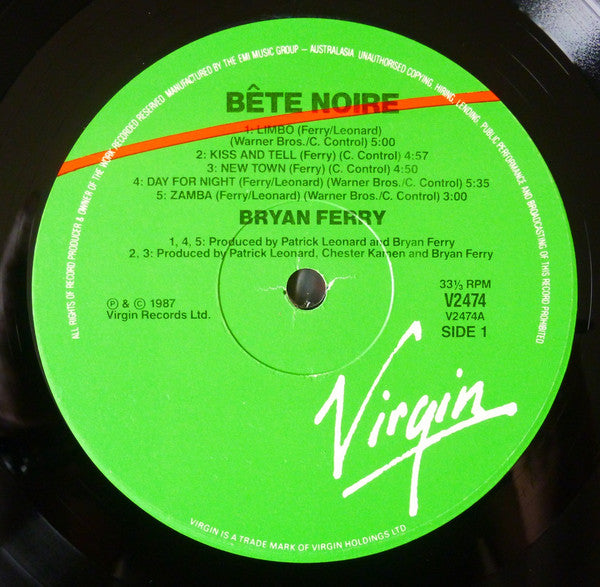 Bryan Ferry : Bête Noire (LP, Album)