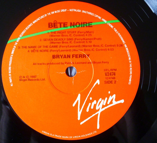 Bryan Ferry : Bête Noire (LP, Album)