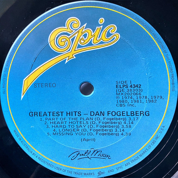 Dan Fogelberg : Greatest Hits (LP, Comp)