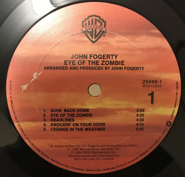 John Fogerty : Eye Of The Zombie (LP, Album)