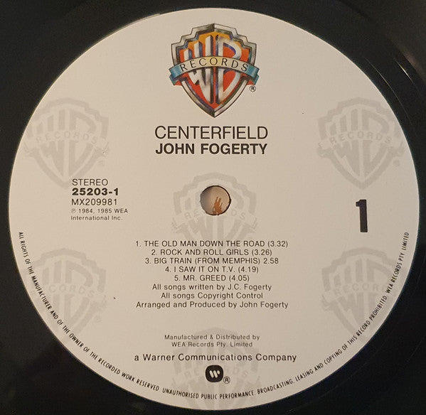 John Fogerty : Centerfield (LP, Album)