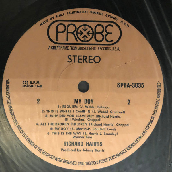Richard Harris : My Boy (LP, Album)