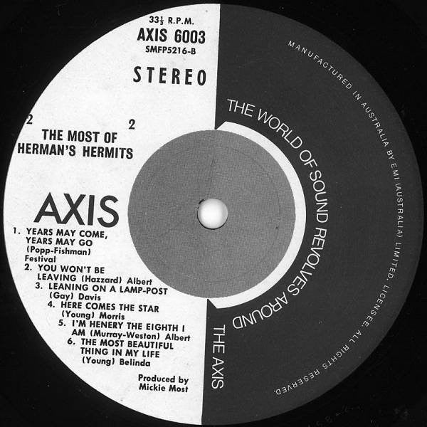 Herman's Hermits : The Most Of Herman's Hermits (LP, Comp)