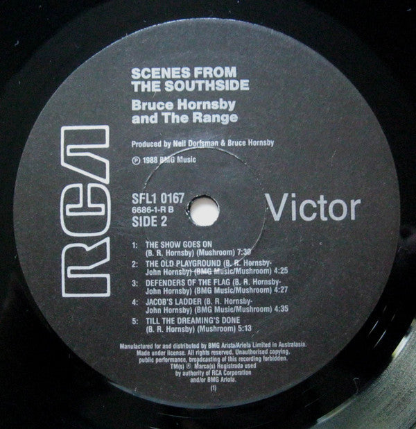 Bruce Hornsby & The Range* : Scenes From The Southside (LP, Album, Gat)