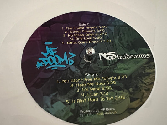 MF Doom, Nas : NAStradoomus Vol. 2 (LP, Album, S/Edition, Unofficial, Whi)