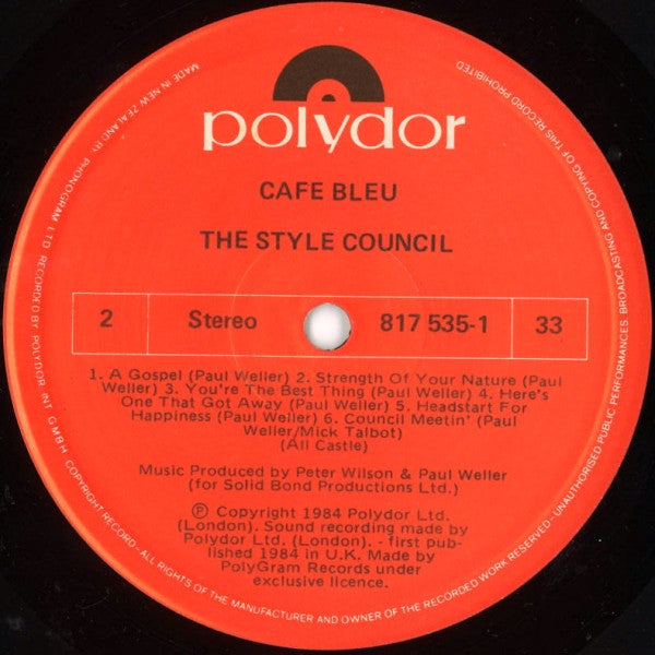 The Style Council : Café Bleu (LP, Album)