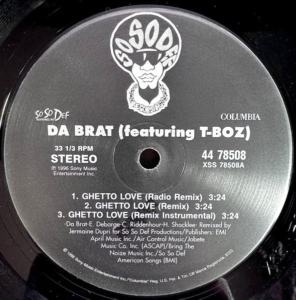 Da Brat Featuring T-Boz : Ghetto Love (12")