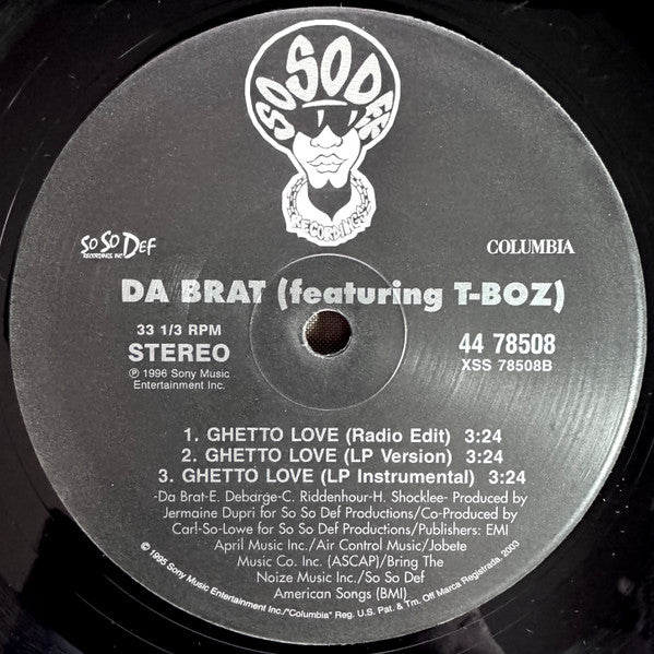 Da Brat Featuring T-Boz : Ghetto Love (12")