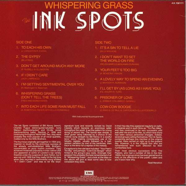 The Ink Spots : Whispering Grass (LP, Comp)