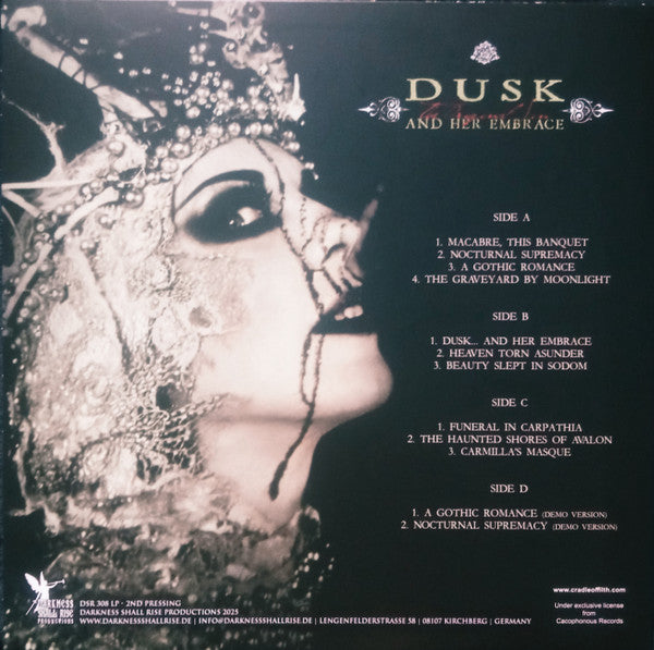 Cradle Of Filth : Dusk.... And Her Embrace - The Original Sin (2xLP, Album, Ltd, RE, RM, Gol)