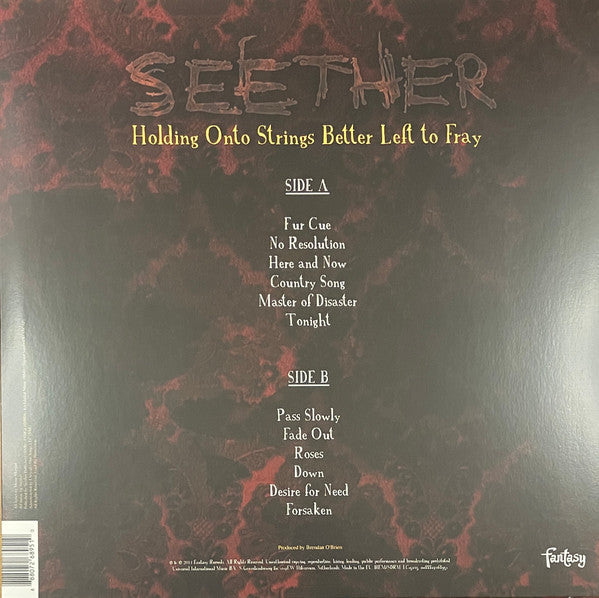 Seether : Holding Onto Strings Better Left To Fray (LP, Album, Ltd, Gre)