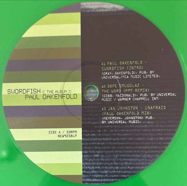 Paul Oakenfold : Swordfish << The Album >> (LP, Gre + LP, Eme + LP, Neo + Album, RE, RM)