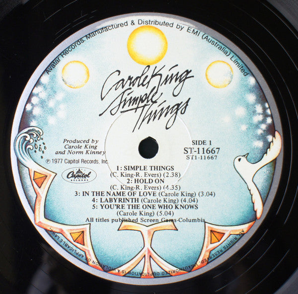 Carole King : Simple Things (LP, Album, Gat)