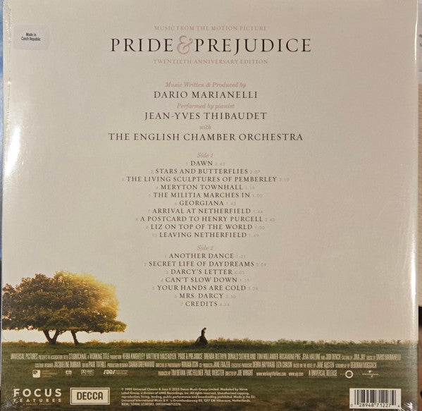 Dario Marianelli, Jean-Yves Thibaudet : Pride & Prejudice (Music From The Motion Picture) (LP, Ltd, RE, 20t)