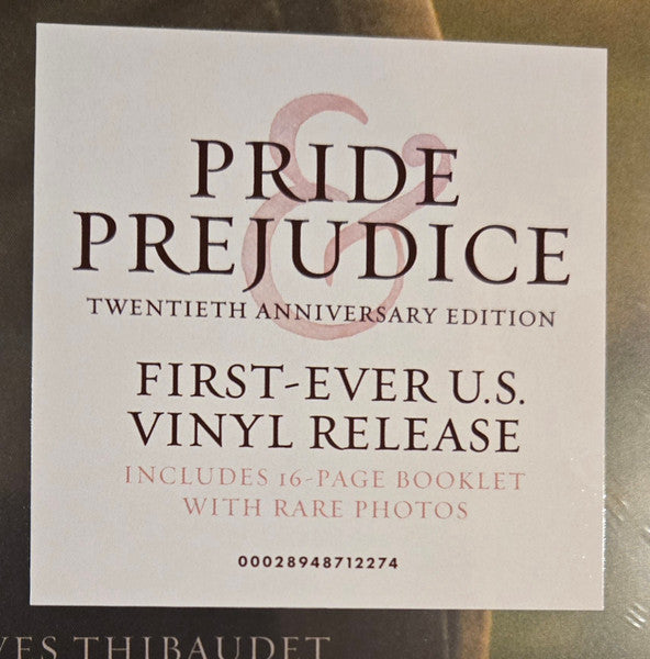 Dario Marianelli, Jean-Yves Thibaudet : Pride & Prejudice (Music From The Motion Picture) (LP, Ltd, RE, 20t)