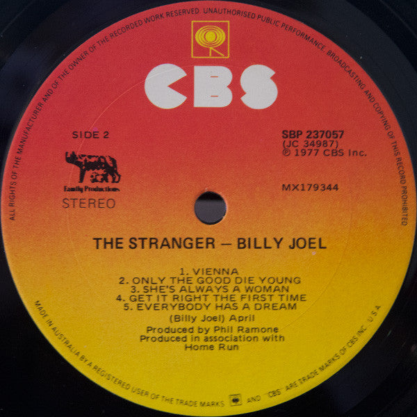 Billy Joel : The Stranger (LP, Album)