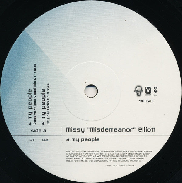 Missy Elliott : 4 My People (12")