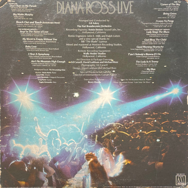 Diana Ross : Live At Caesars Palace (LP, Album)