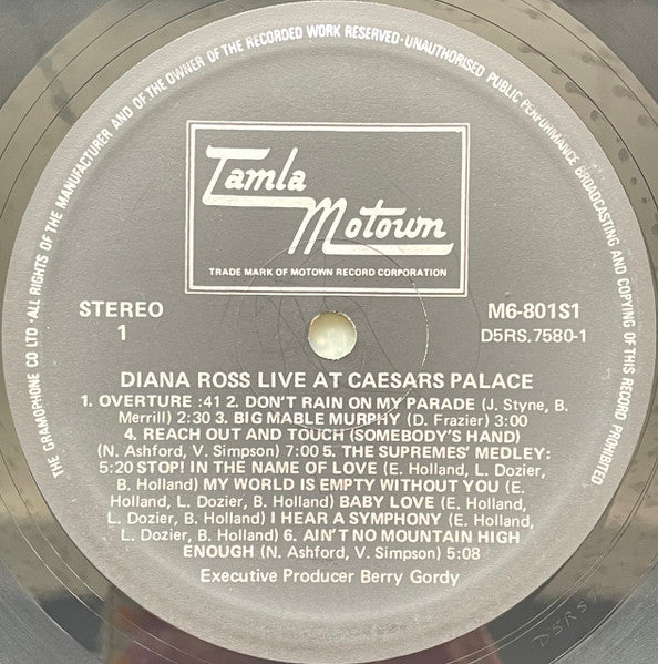 Diana Ross : Live At Caesars Palace (LP, Album)