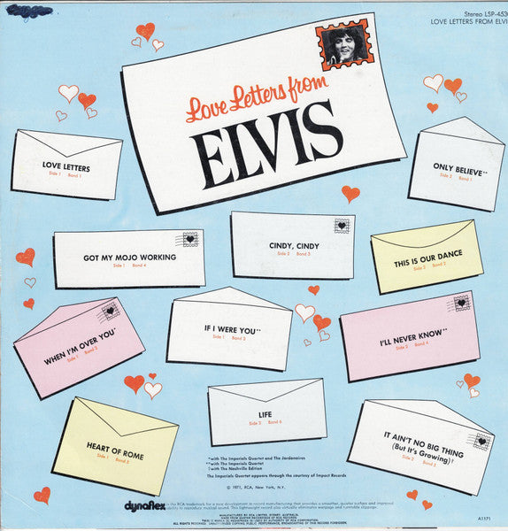 Elvis Presley : Love Letters From Elvis (LP, Album, Tan)
