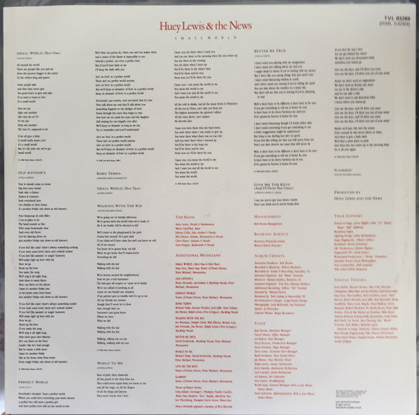 Huey Lewis & The News : Small World (LP, Album)