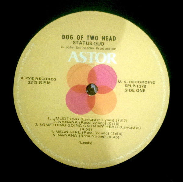 Status Quo : Dog Of Two Head (LP, Album)