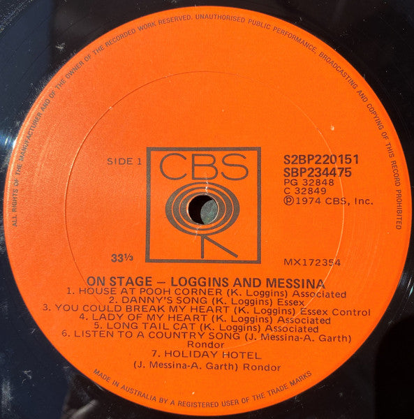 Loggins And Messina : On Stage (2xLP, Album)
