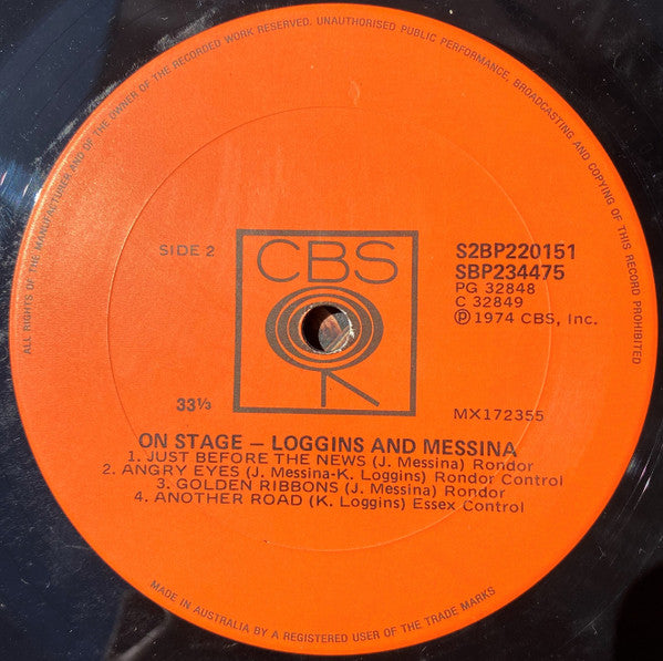 Loggins And Messina : On Stage (2xLP, Album)