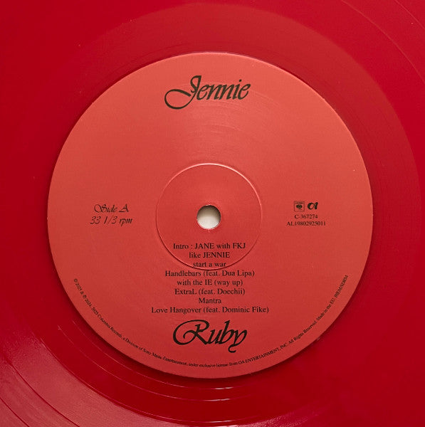 Jennie (8) : Ruby (LP, Album, Red)