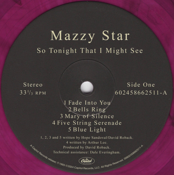 Mazzy Star : So Tonight That I Might See (LP, Album, RSD, RE, RP, Pur)