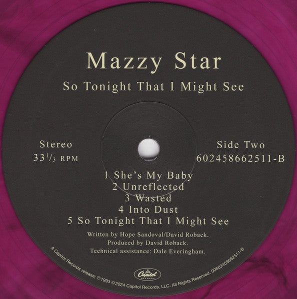 Mazzy Star : So Tonight That I Might See (LP, Album, RSD, RE, RP, Pur)