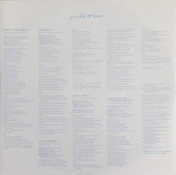 Madonna : True Blue (LP, Album)