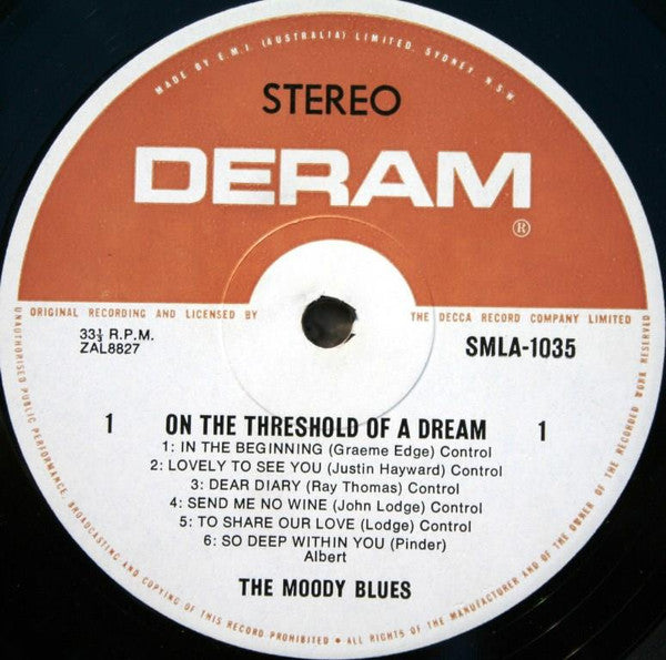 The Moody Blues : On The Threshold Of A Dream (LP, Album)