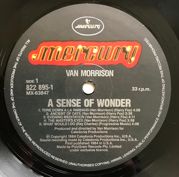 Van Morrison : A Sense Of Wonder (LP, Album)
