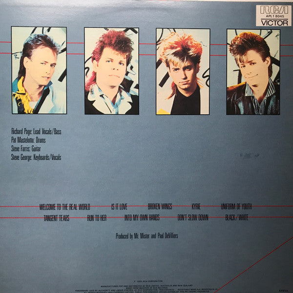 Mr. Mister : Welcome To The Real World (LP, Album)