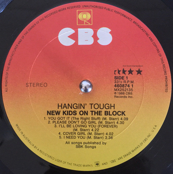 New Kids On The Block : Hangin' Tough (LP, Album)
