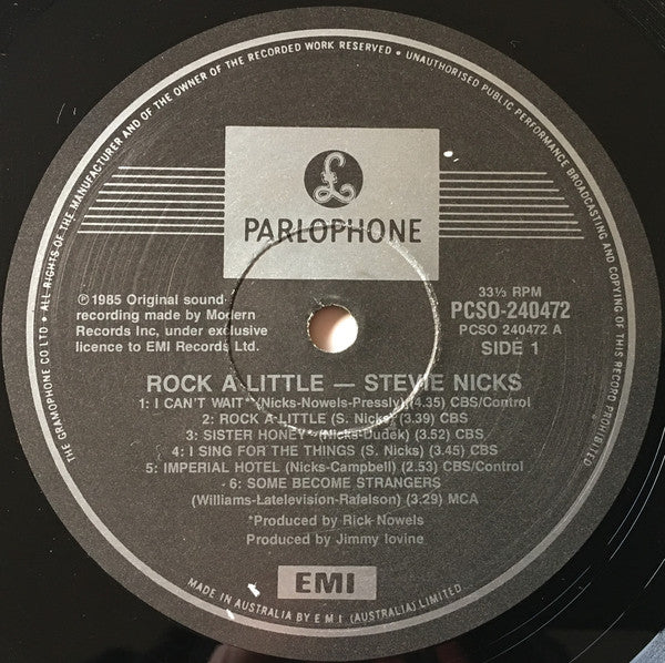 Stevie Nicks : Rock A Little (LP, Album)