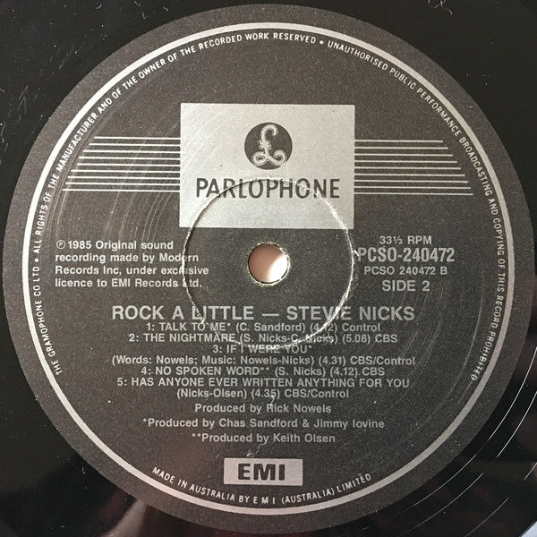 Stevie Nicks : Rock A Little (LP, Album)