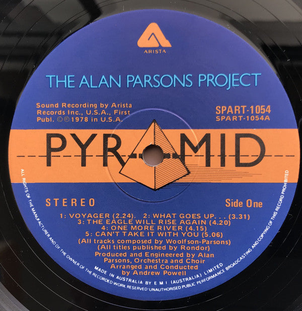 The Alan Parsons Project : Pyramid (LP, Album, Gat)