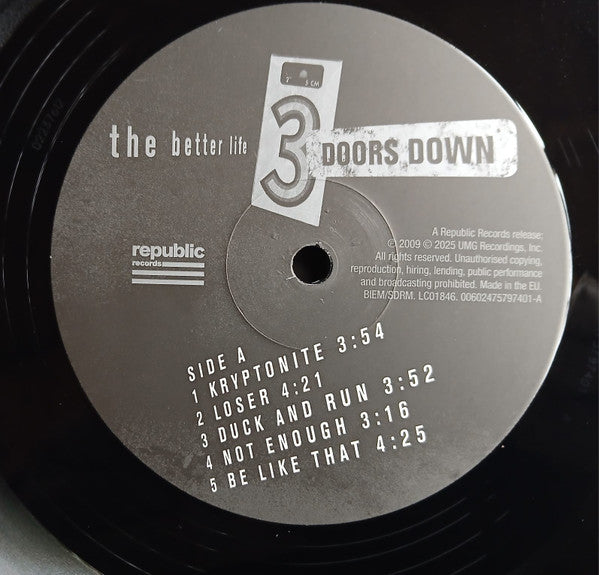 3 Doors Down : The Better Life (LP, Album, RE)