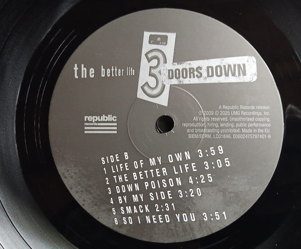 3 Doors Down : The Better Life (LP, Album, RE)