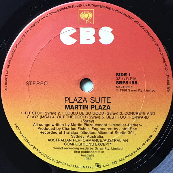 Martin Plaza : Plaza Suite (LP, Album)