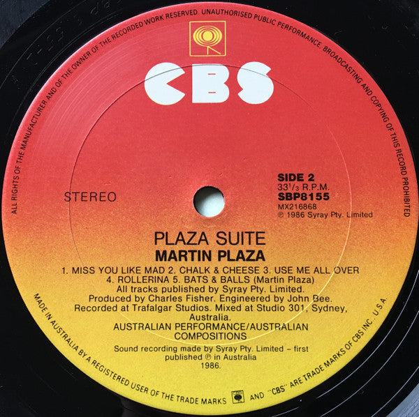 Martin Plaza : Plaza Suite (LP, Album)