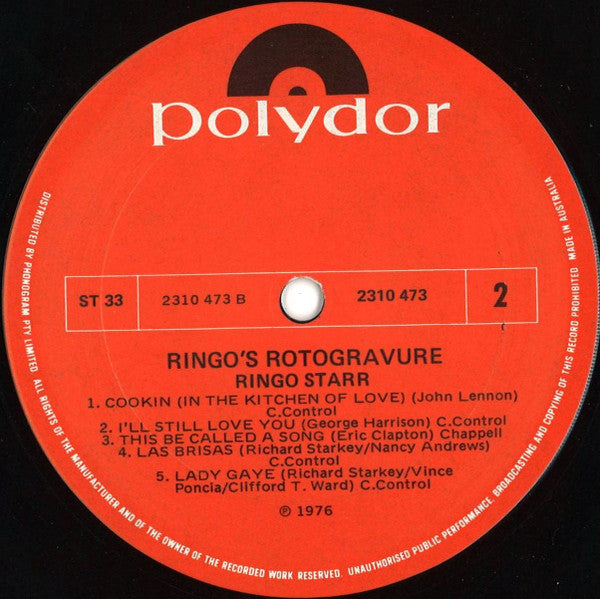 Ringo Starr : Ringo's Rotogravure (LP, Album, Gat)