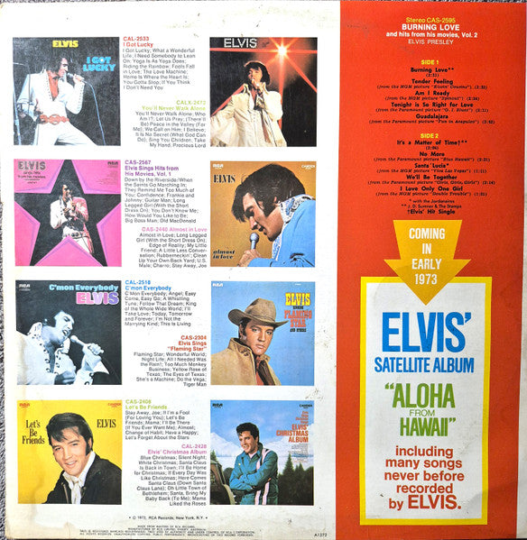 Elvis* : Burning Love And Hits From His Movies (LP, Comp)